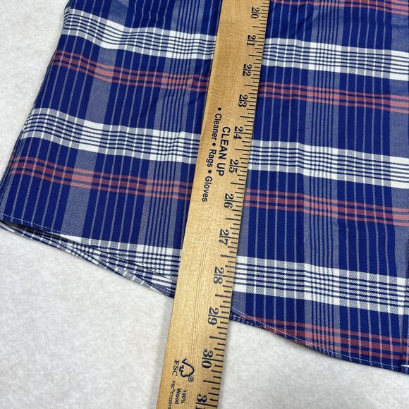 Brooks Brothers Men's L Regent Fit Non-Iron Blue Plaid Cotton Business Casual - Picture 9 of 12